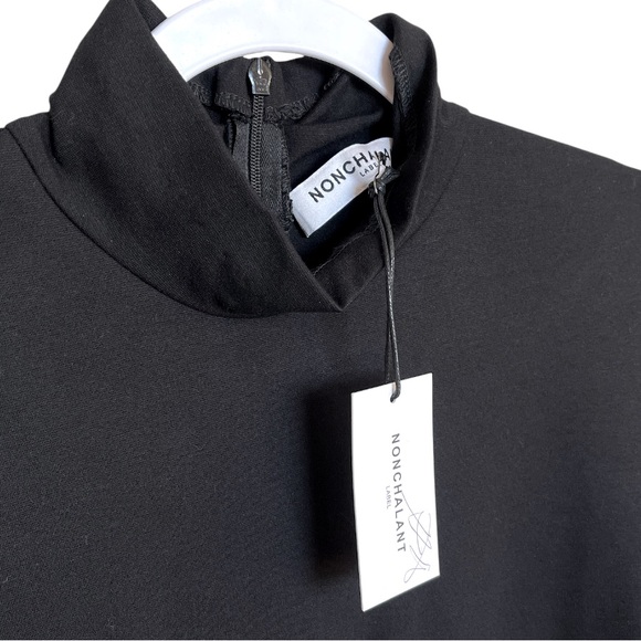 NWT NONchalant Label Declan Turtleneck Midi Dress In Black Size Large. - Picture 6 of 9